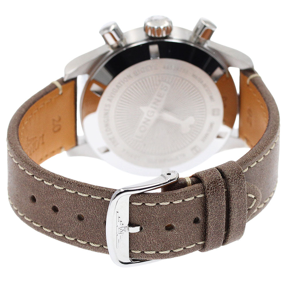 LONGINES L2.816.4 Avigation Big Eye Chronograph Automatic Men's Watch Excellent Condition with Box and Warranty Card