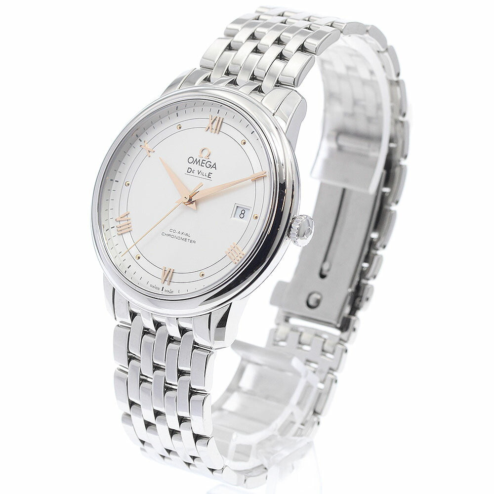 OMEGA 424.10.40.20.02.002 De Ville Prestige Co-Axial Date Automatic Men's Watch (Good Condition)