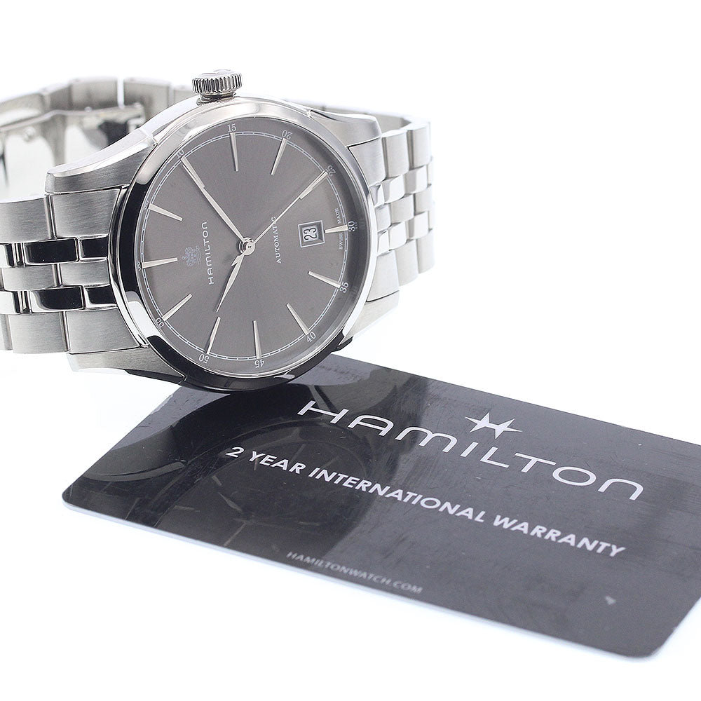 HAMILTON H424151 Jazzmaster Date Automatic Men's Watch Excellent Condition with Warranty Card