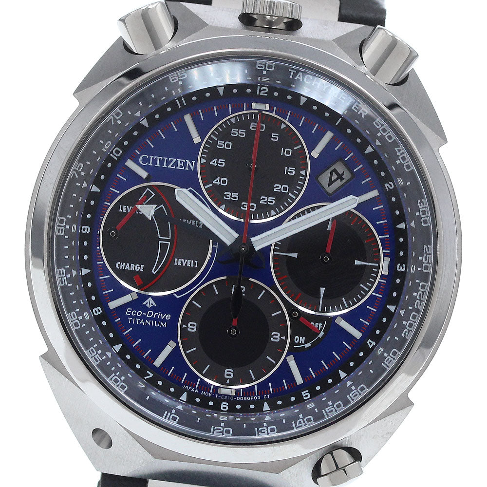 CITIZEN AV0088-01L/E210-A105L01 Promaster Eco-Drive Chronograph Solar Men's Watch - Excellent Condition