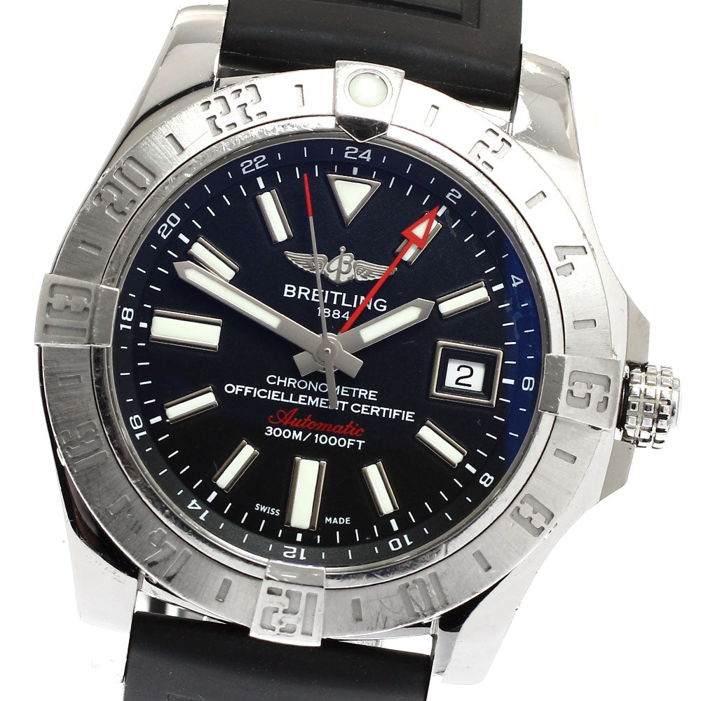 BREITLING A32390 Avenger II GMT Date Automatic Men's Watch with Warranty Card