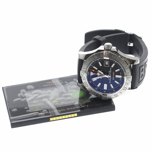 BREITLING A32390 Avenger II GMT Date Automatic Men's Watch with Warranty Card