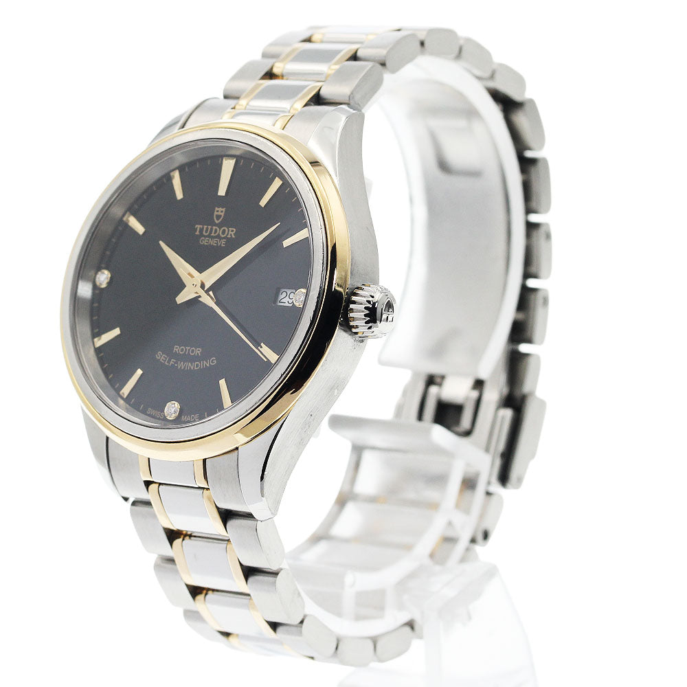 TUDOR 12303 Style Date 3P Diamond Automatic Boys' Watch with Warranty