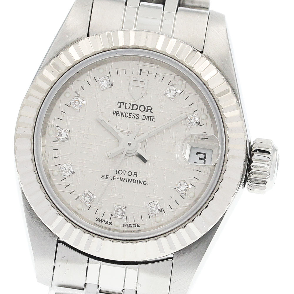 TUDOR 92514 Princess Date 10P Diamond Automatic Ladies Watch with Warranty