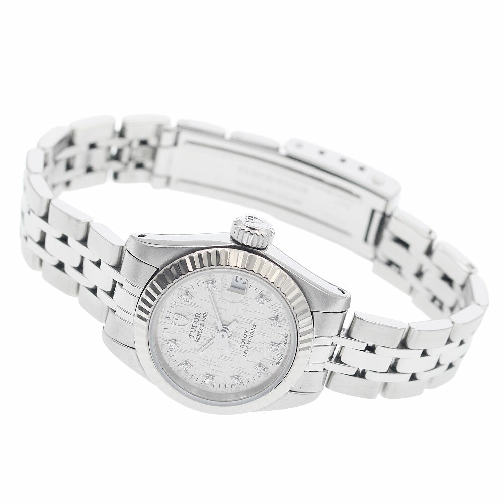TUDOR 92514 Princess Date 10P Diamond Automatic Ladies Watch with Warranty