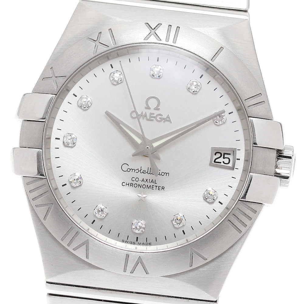 OMEGA 123.10.35.20.52.001 Constellation Date 11P Diamond Automatic Men's Watch (Good Condition)