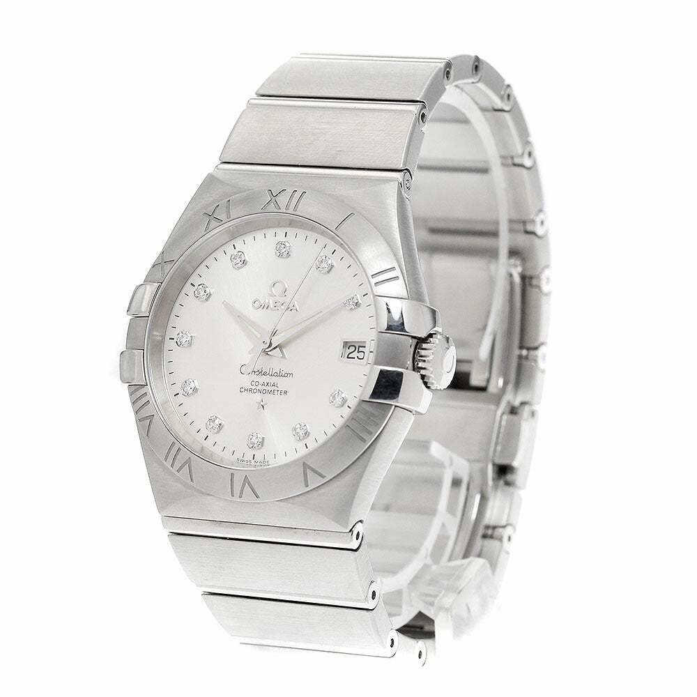 OMEGA 123.10.35.20.52.001 Constellation Date 11P Diamond Automatic Men's Watch (Good Condition)