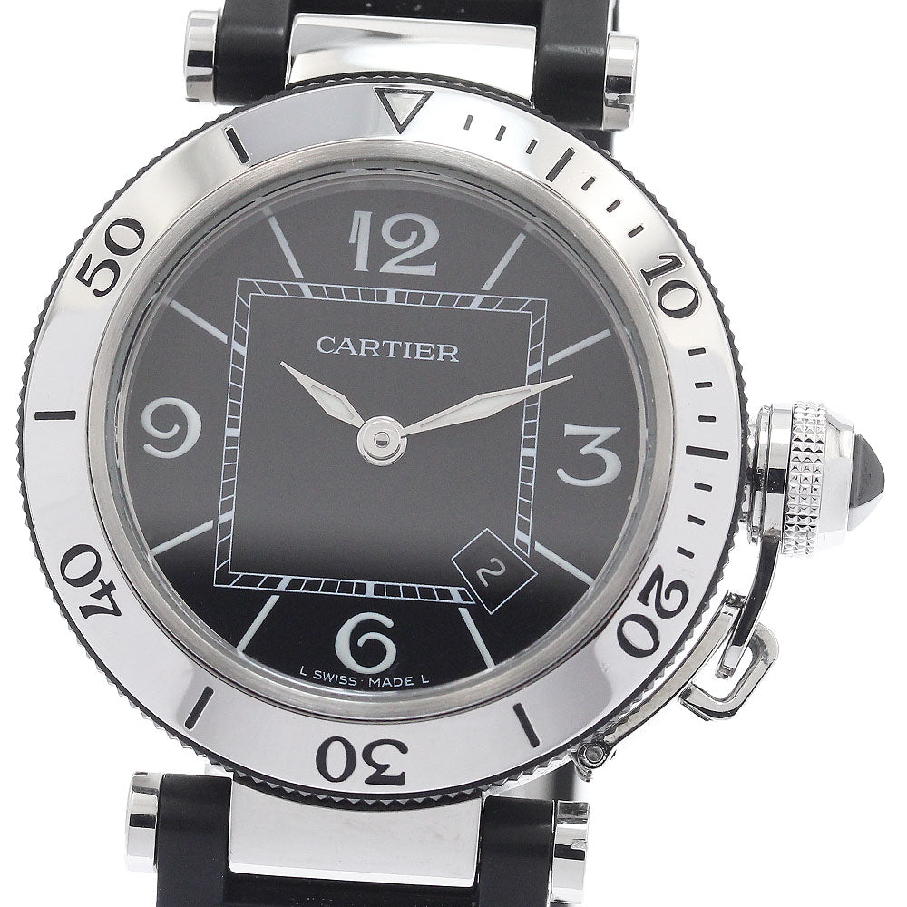 CARTIER W3140003 Pasha Seatimer Date Quartz Ladies Watch Excellent Condition with Warranty.