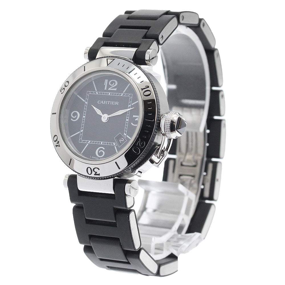 CARTIER W3140003 Pasha Seatimer Date Quartz Ladies Watch Excellent Condition with Warranty.