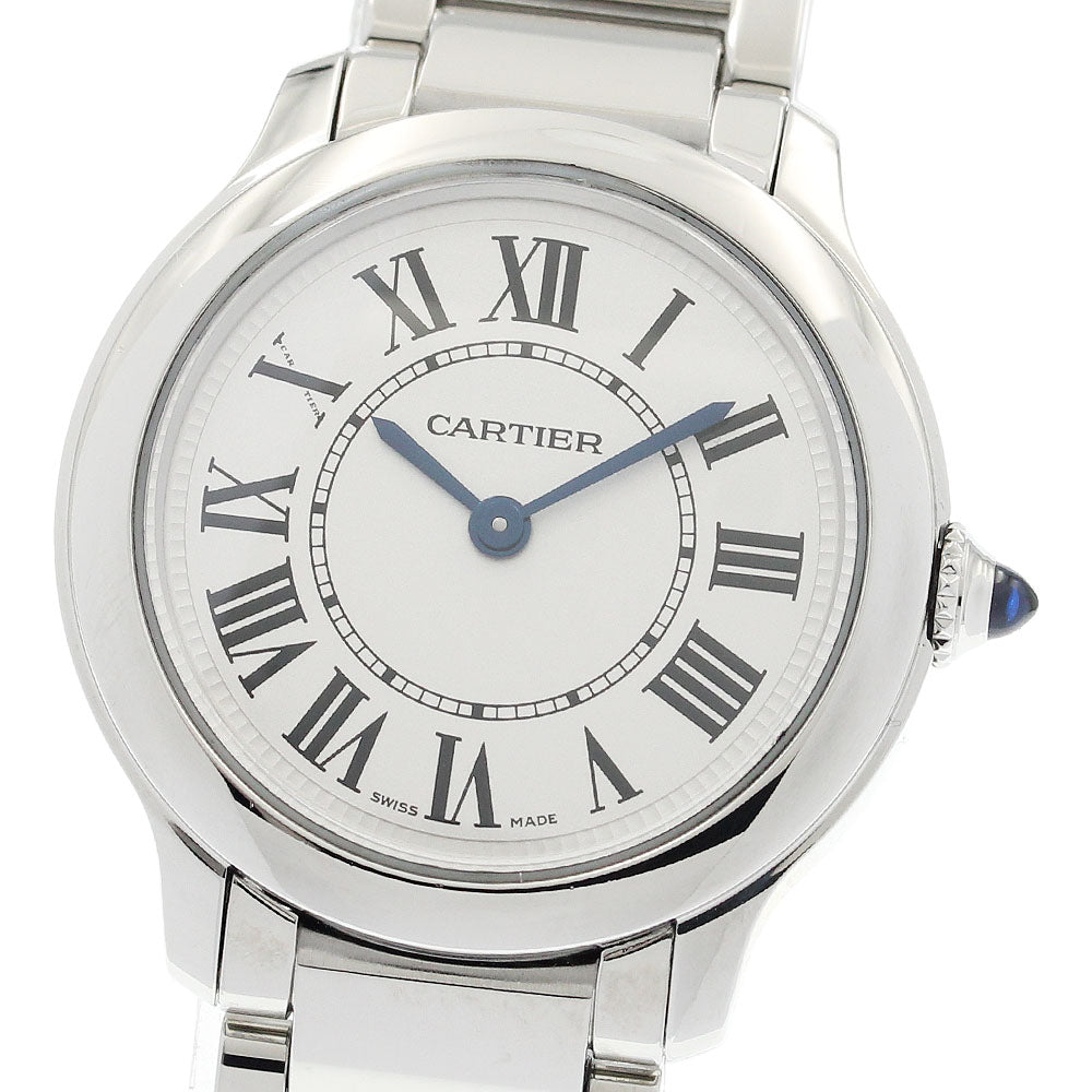 CARTIER WSRN0033 Ronde Must de 29mm Quartz Ladies Watch Excellent Condition with Box and Warranty Card