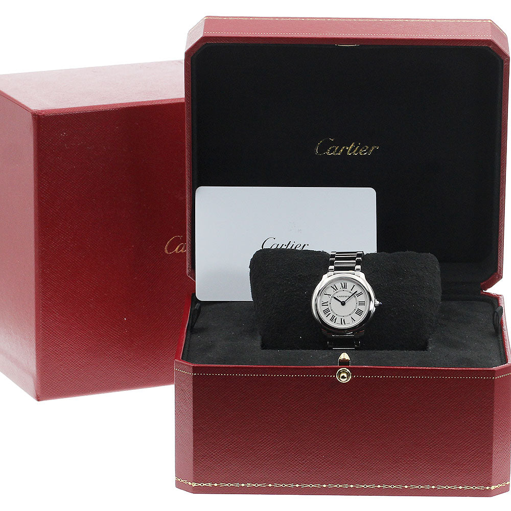 CARTIER WSRN0033 Ronde Must de 29mm Quartz Ladies Watch Excellent Condition with Box and Warranty Card