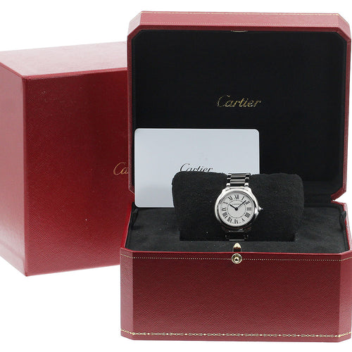 CARTIER WSRN0033 Ronde Must de 29mm Quartz Ladies Watch Excellent Condition with Box and Warranty Card