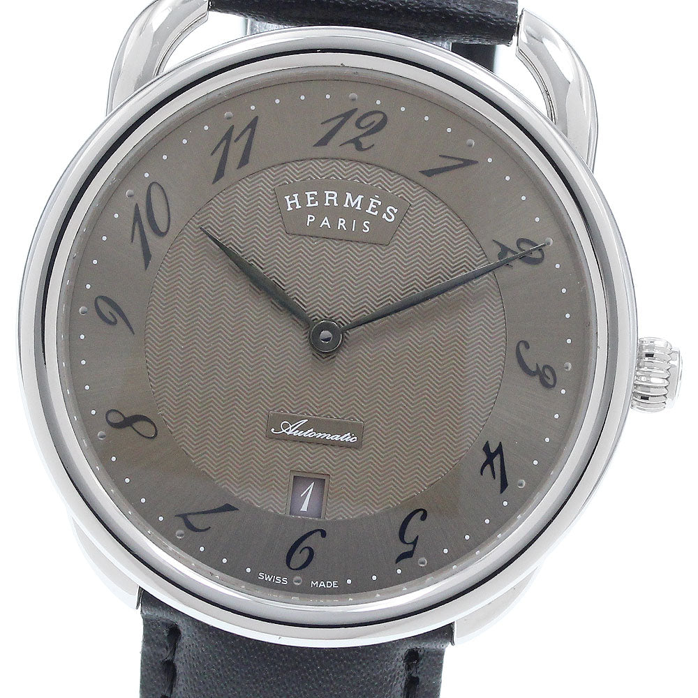 HERMES AR8.61aq Arceau Date Automatic Men's Watch Excellent Condition with Inner Box