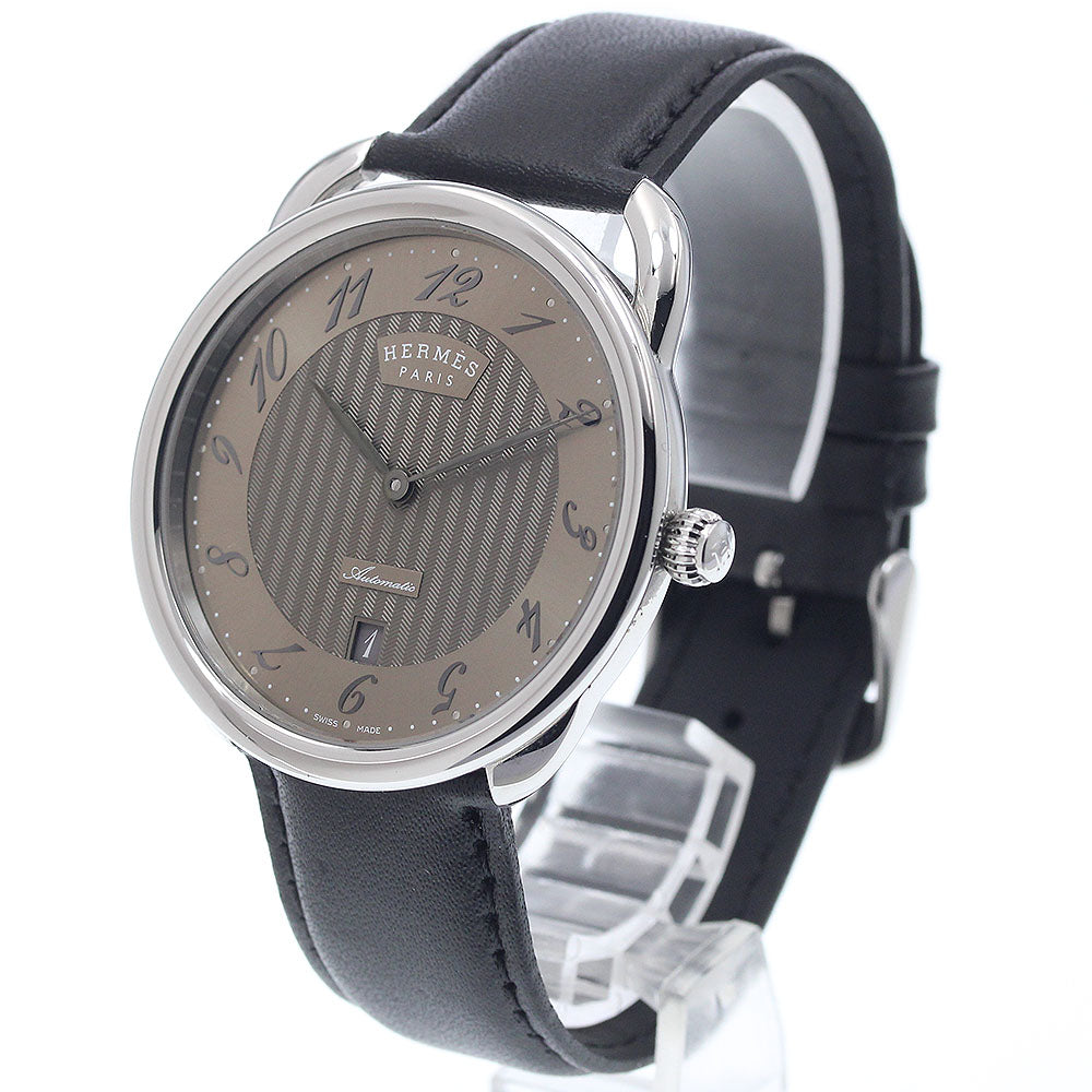 HERMES AR8.61aq Arceau Date Automatic Men's Watch Excellent Condition with Inner Box