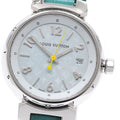 LOUIS VUITTON Q121V Tambour Date Quartz Ladies