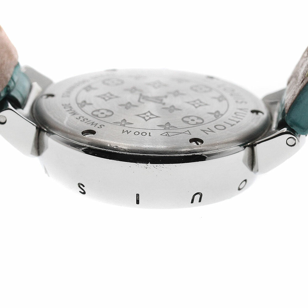 LOUIS VUITTON Q121V Tambour Date Quartz Ladies