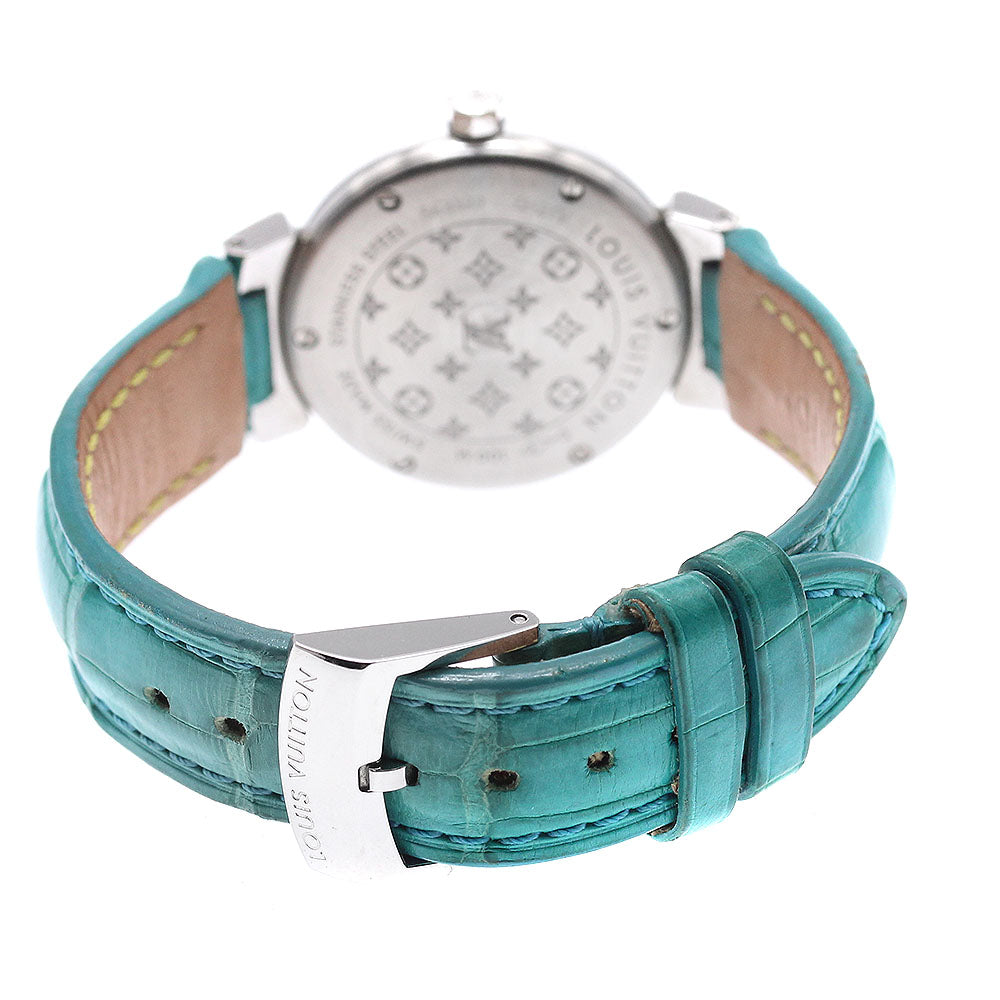 LOUIS VUITTON Q121V Tambour Date Quartz Ladies