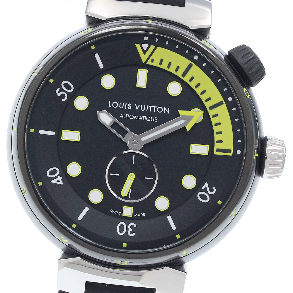 LOUIS VUITTON QA122 Tambour Street Diver Small Seconds Automatic Men's Watch (Good Condition)