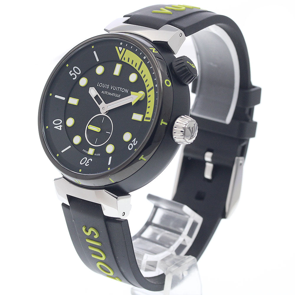 LOUIS VUITTON QA122 Tambour Street Diver Small Seconds Automatic Men's Watch (Good Condition)
