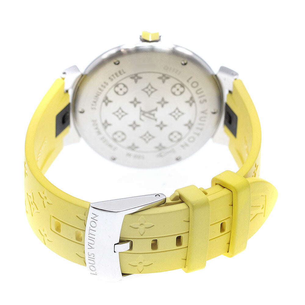 LOUIS VUITTON Q1111 Tambour Date Quartz Men's Watch with Inner Box