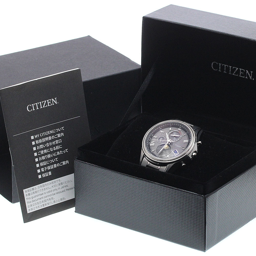CITIZEN H874-004JJ01/BY1020-61E Exceed Moonphase Solar Radio-Controlled Men's Watch Excellent Condition with Inner Box and Warranty Card.
