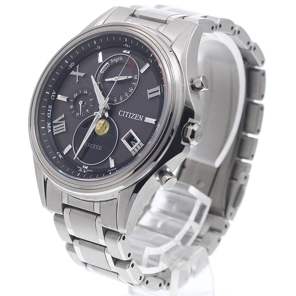 CITIZEN H874-004JJ01/BY1020-61E Exceed Moonphase Solar Radio-Controlled Men's Watch Excellent Condition with Inner Box and Warranty Card.
