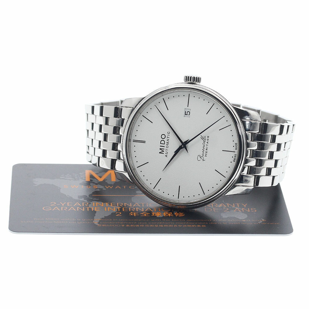 MIDO M027407A Baroncelli Date Automatic Men's Watch Excellent Condition with Warranty Card
