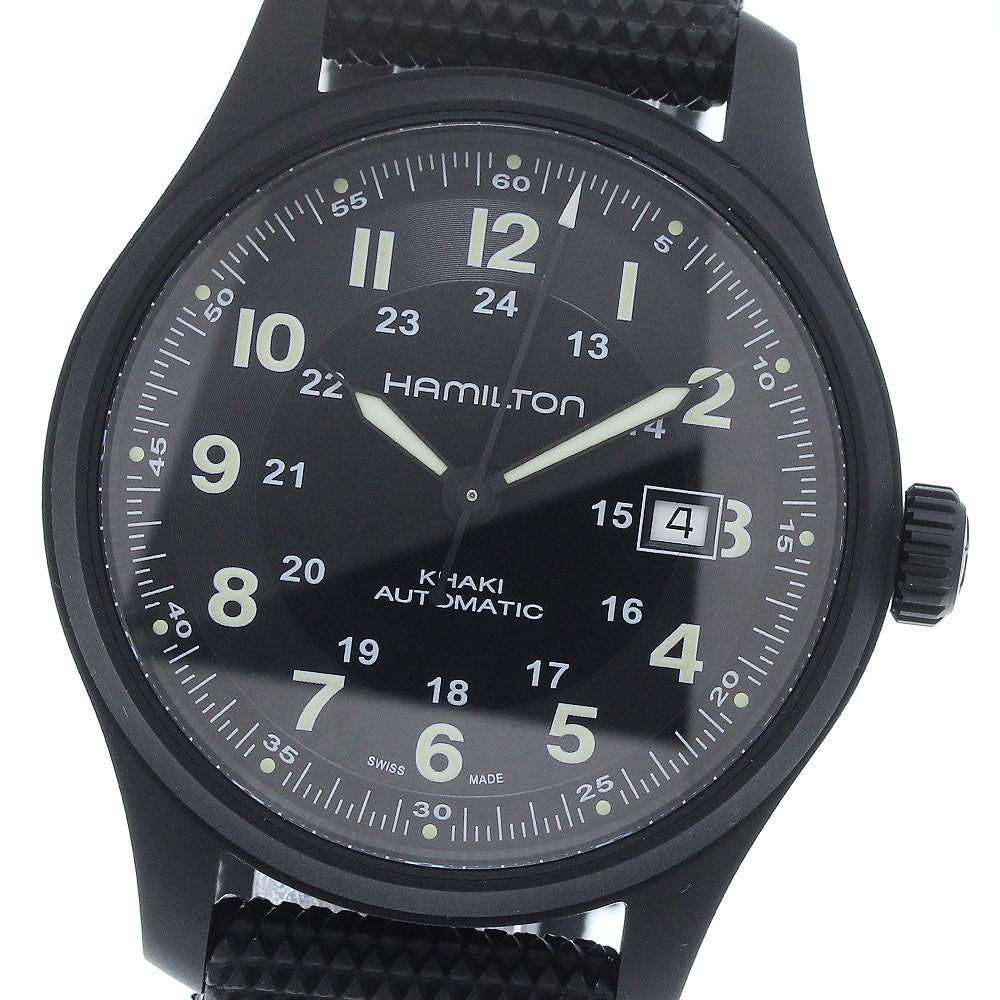 HAMILTON H706651 Khaki Field Automatic Men's Watch Excellent Condition with Box and Warranty Card