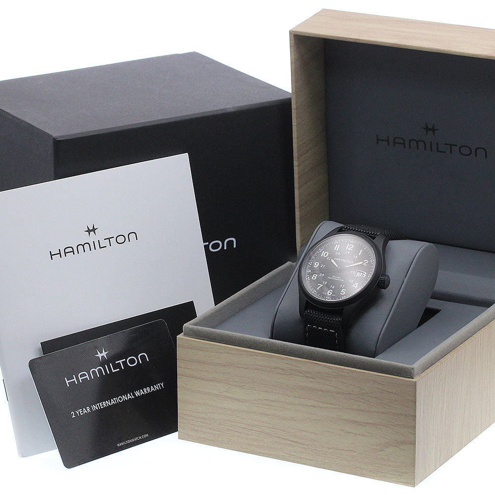 HAMILTON H706651 Khaki Field Automatic Men's Watch Excellent Condition with Box and Warranty Card