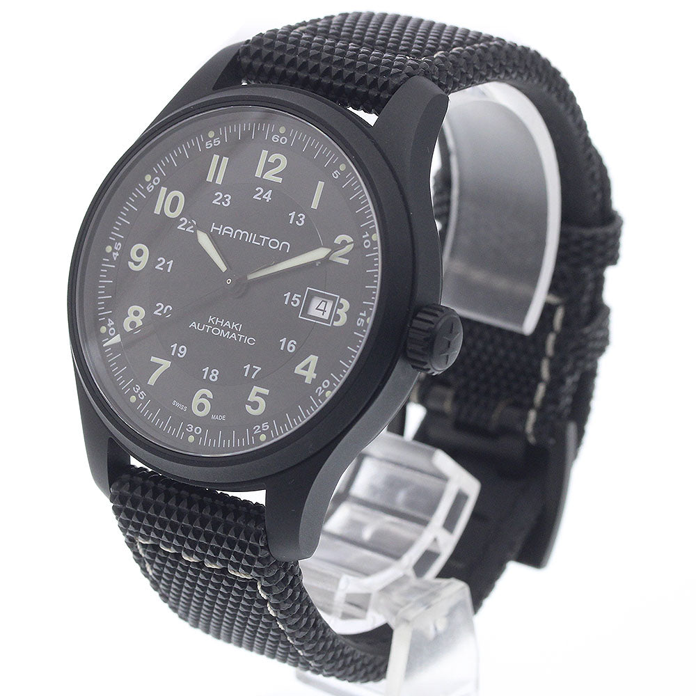 HAMILTON H706651 Khaki Field Automatic Men's Watch Excellent Condition with Box and Warranty Card
