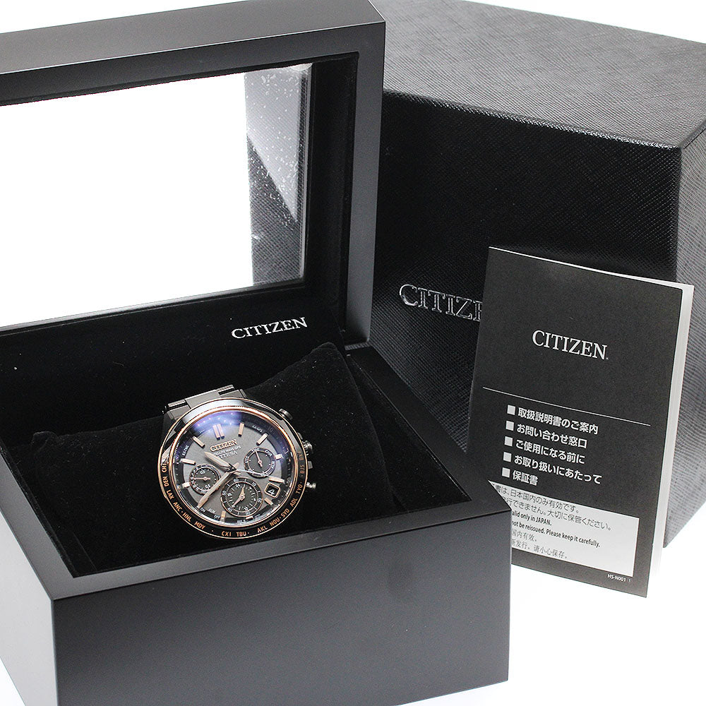 CITIZEN CC4074-61W/F950-0029S0C Attesa ACT Line Black Titanium Series Solar Radio-Controlled Men's Watch Excellent Condition with Box and Warranty.