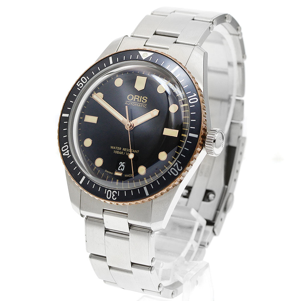 ORIS 01 733 7707 4354-07 8 20 18 Divers Sixty-Five Date Automatic Men's Watch Excellent Condition with Box and Warranty Card