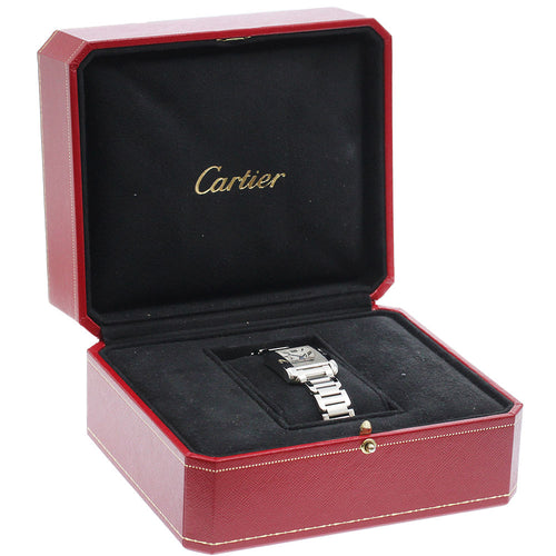 CARTIER W5310022 Tank Anglaise SM Quartz Women's Watch with Inner Box