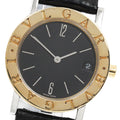 BVLGARI BB30SGLD Bulgari YG bezel Date Quartz Boys' Watch with Warranty