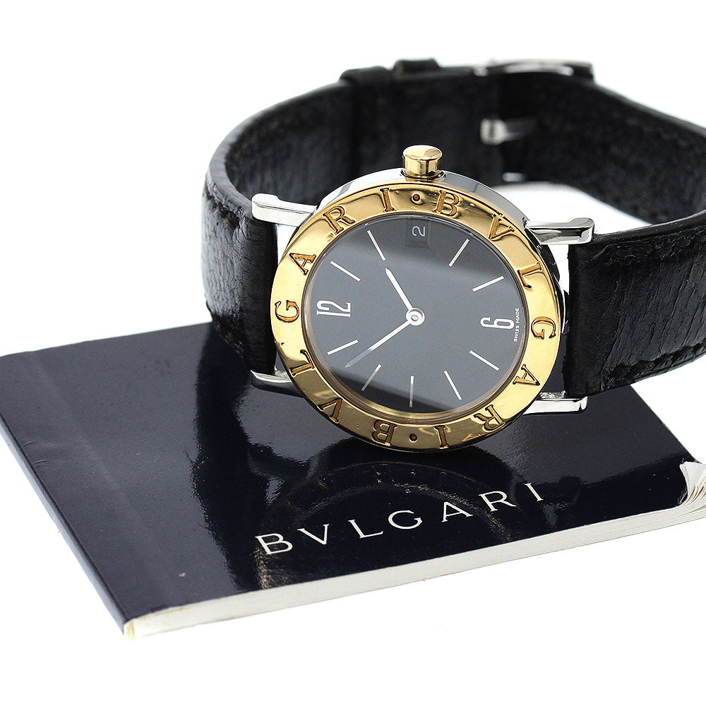 BVLGARI BB30SGLD Bulgari YG bezel Date Quartz Boys' Watch with Warranty