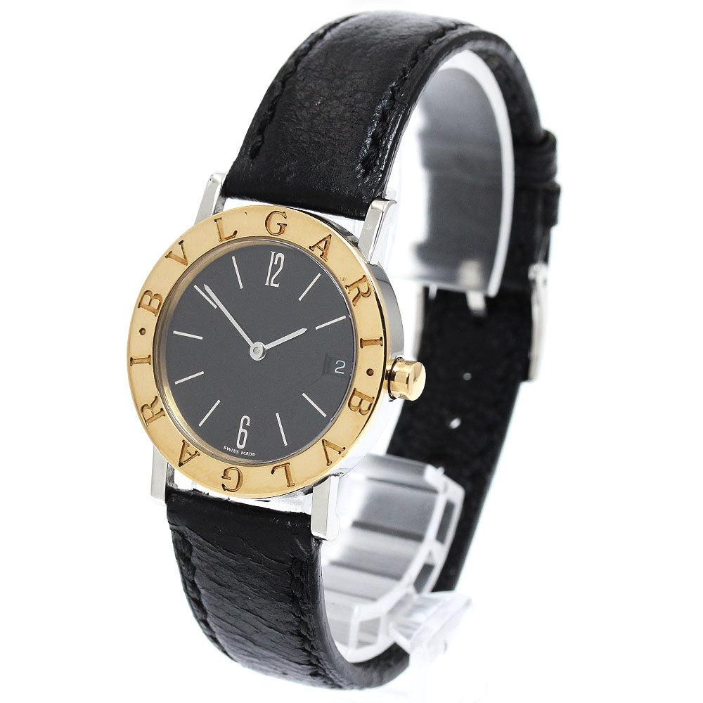 BVLGARI BB30SGLD Bulgari YG bezel Date Quartz Boys' Watch with Warranty