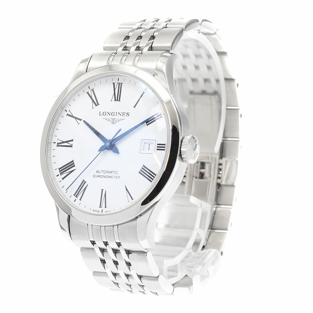 LONGINES L2.820.4 Record Date Automatic Men's Watch Excellent Condition with Box and Warranty Card