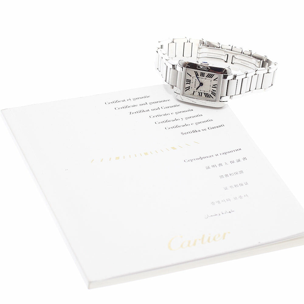 CARTIER W5310022 Tank Anglaise SM Quartz Women's Watch with Warranty