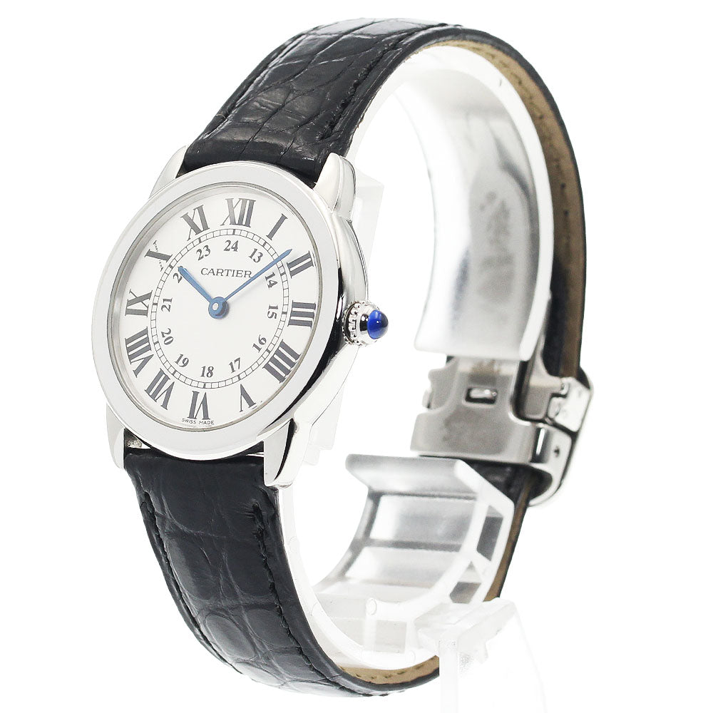 CARTIER W6700155 Ronde Solo SM Quartz Ladies Watch with Warranty