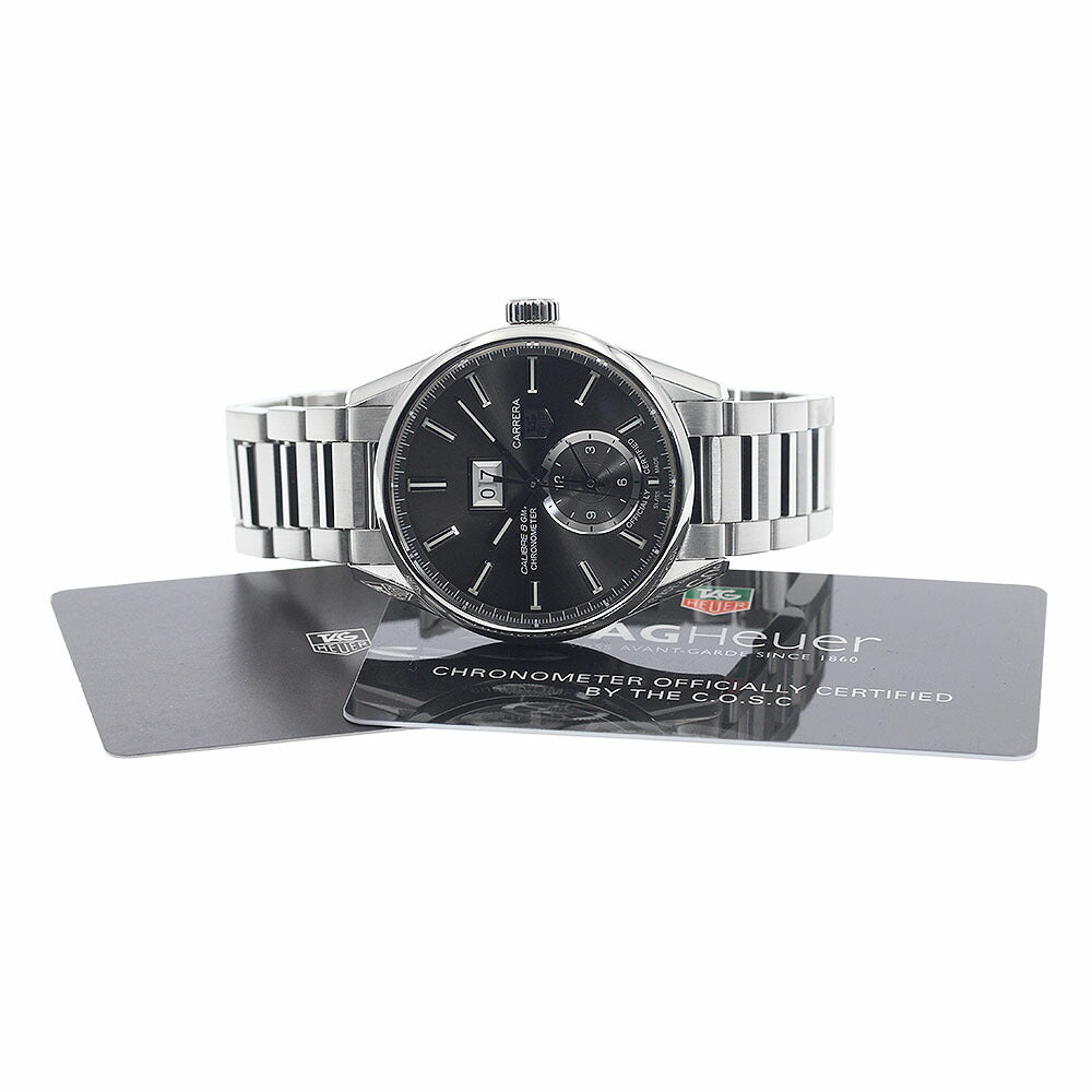 TAG Heuer WAR5012.BA0723 Carrera Grand Date GMT Caliber 8 Automatic Men's Watch Excellent Condition with Warranty.