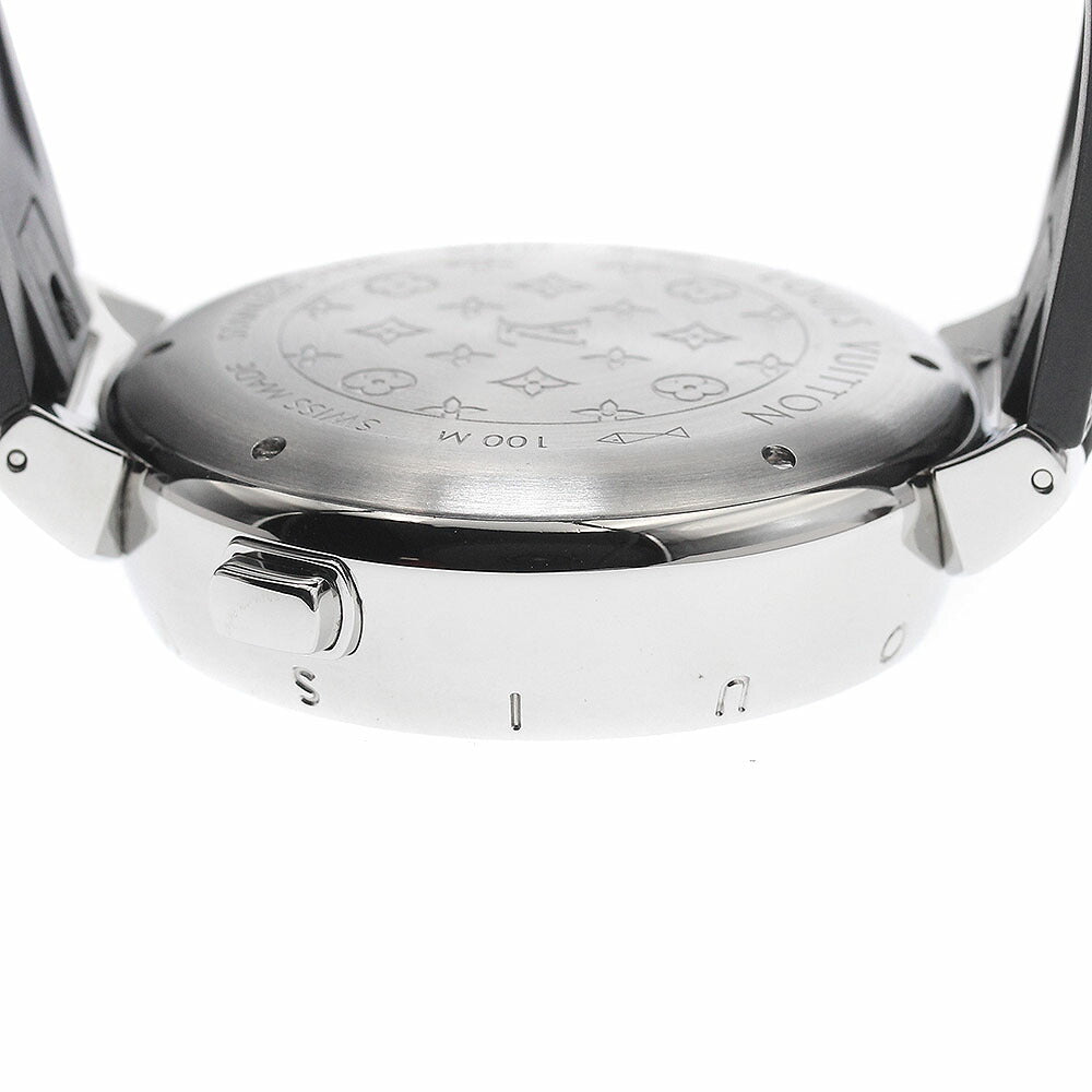 LOUIS VUITTON Q102D Tambour Regatta Chronograph Alarm Quartz Men's Watch (Good Condition)