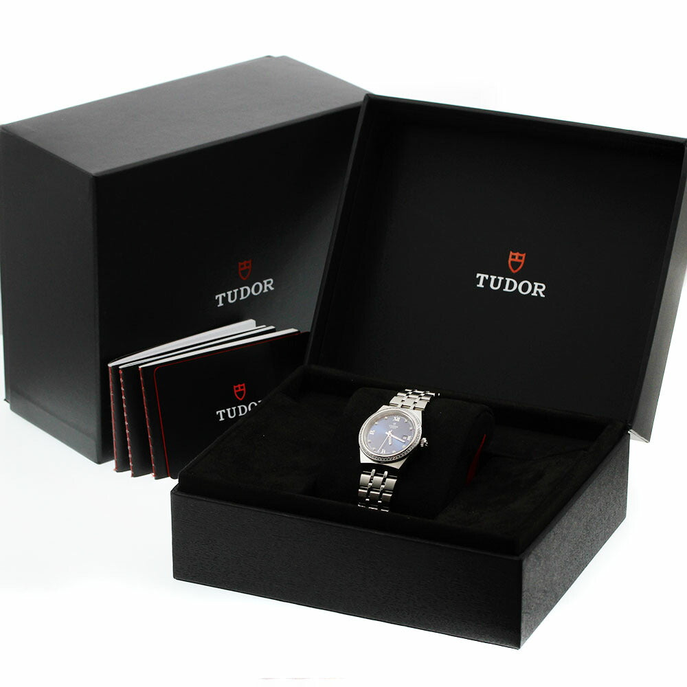 TUDOR 28320 Royal 8P Diamond Bezel Date Automatic Ladies Watch Excellent Condition with Box and Warranty Card