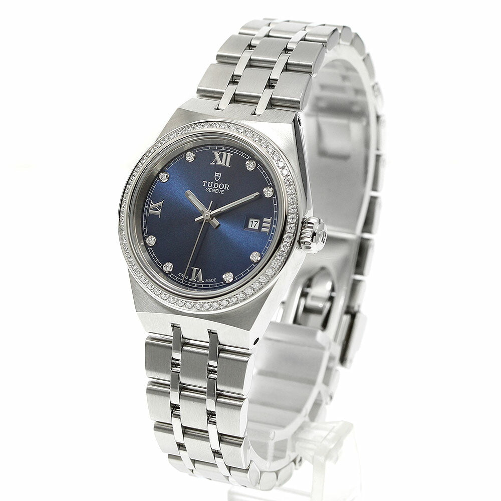 TUDOR 28320 Royal 8P Diamond Bezel Date Automatic Ladies Watch Excellent Condition with Box and Warranty Card