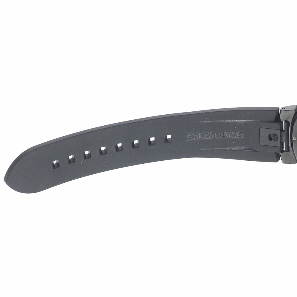 LOUIS VUITTON QA049 Tambour All Black GM 12P Diamond Date Quartz Men's Watch (Good Condition)