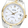 TUDOR 74033 Prince Date 5P Diamond Yellow Gold Combination Automatic Men's Watch (Good Condition)