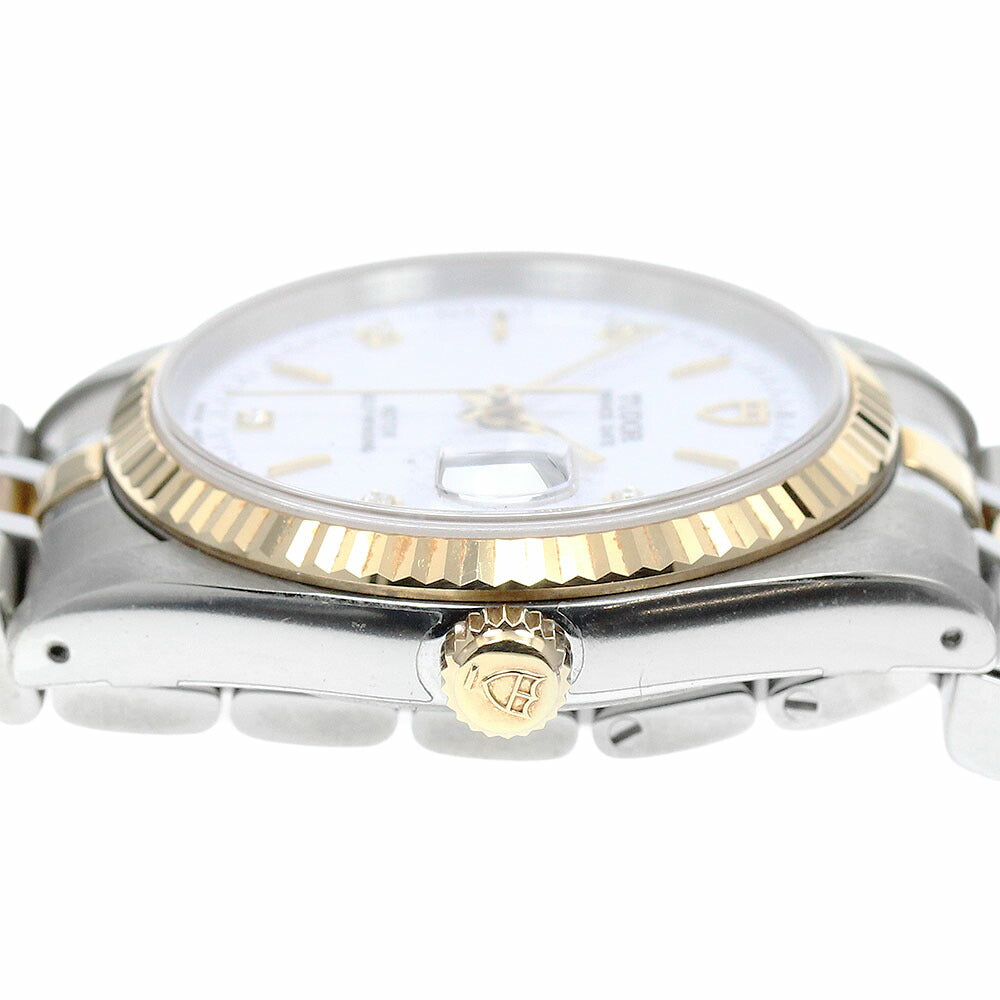 TUDOR 74033 Prince Date 5P Diamond Yellow Gold Combination Automatic Men's Watch (Good Condition)