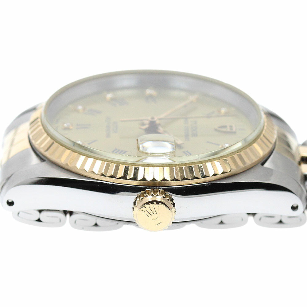 TUDOR 72033 Prince Oysterdate YG Bezel 10P Diamond Automatic Boys' Watch