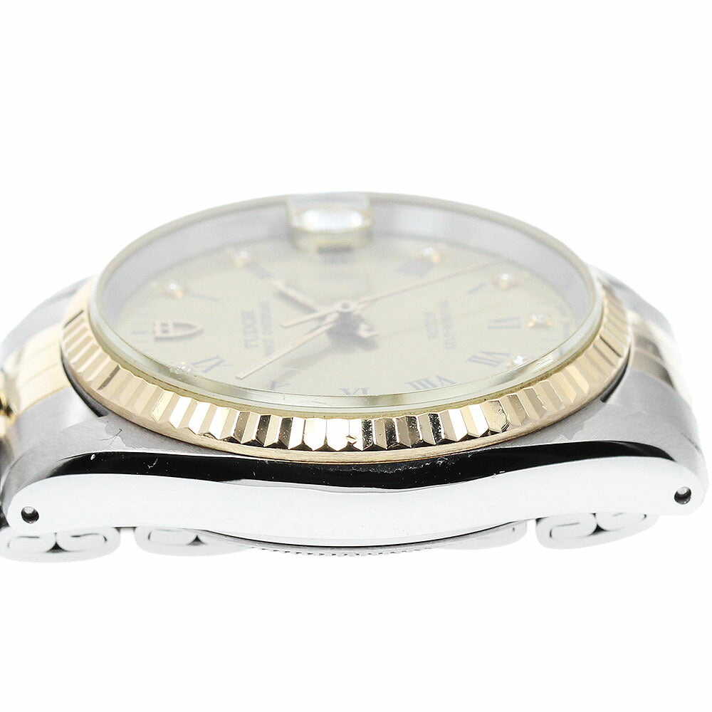 TUDOR 72033 Prince Oysterdate YG Bezel 10P Diamond Automatic Boys' Watch