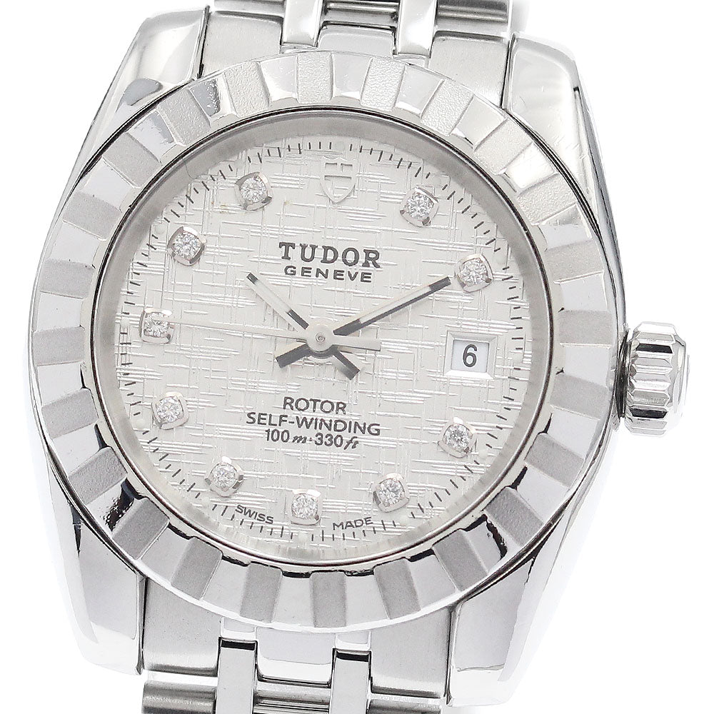 TUDOR 22010 Classic Date 10P Diamond Automatic Ladies Watch with Warranty