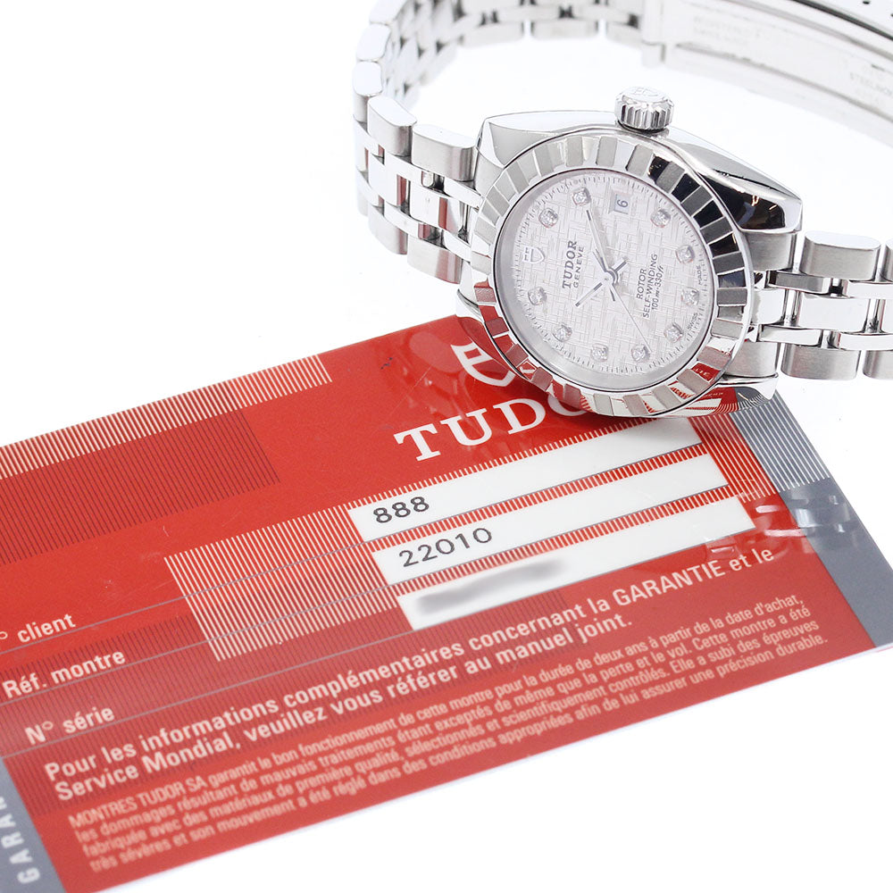TUDOR 22010 Classic Date 10P Diamond Automatic Ladies Watch with Warranty